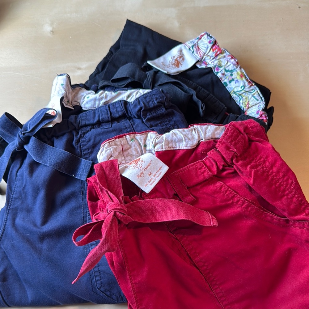 Koi Red and Black Casual Shorts with Drawstring